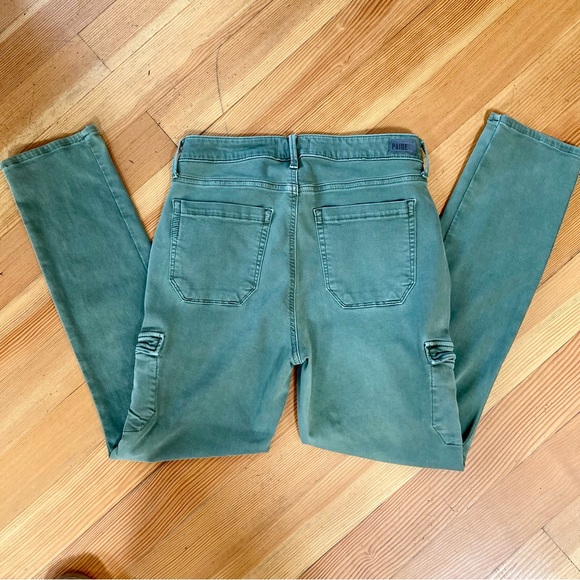 Paige Jolie Skinny Cargo Pants in Vintage Ivy Green size 28 - Picture 6 of 10